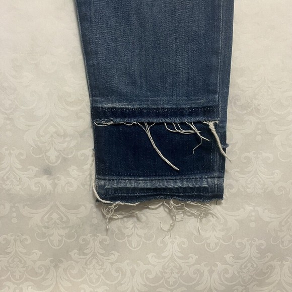 HUDSON Womens Jeans Size 28 Indigo ZOEEY HIGHRISE STRAIGHT CROP Denim Frayed Hem - Picture 14 of 16